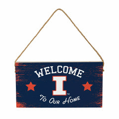 University of Illinois Wood Wall Sign, 6x11 - Collegiate Home