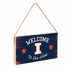 University of Illinois Wood Wall Sign, 6x11 - Collegiate Home