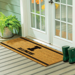 University of Illinois Extra Large One Color Coir Mat, 60"x24" - Collegiate
