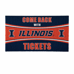 28" x 16" PVC Trapper Mat, Come Back with Tickets, University of Illin - Collegiate