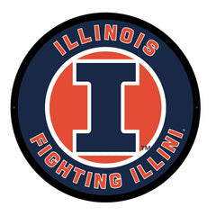 LED Wall Decor, Round, University of Illinois - Collegiate Home