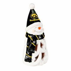 University of Iowa Snowman LED Statuary, 8" - Collegiate Home
