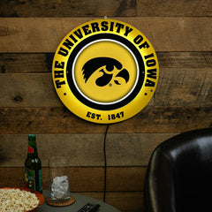 University of Iowa, Metal Lite, Round - Collegiate