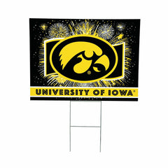 University of Iowa Yard Sign, Patriotic - Collegiate Home