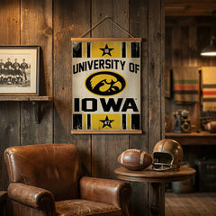 University of Iowa, Canvas Wall Tapestry, Medium, 36x24 - Collegiate Home