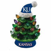 4" Mini LED Tabletop Christmas Tree, Set of 2, University of Kansas - Collegiate Home