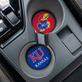 University of Kansas Car Coaster Set, 2pc - Collegiate Home