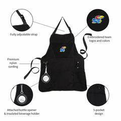 Grill Apron, Black, University of Kansas - Collegiate Home