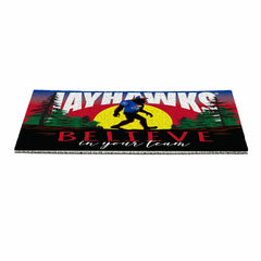 University of Kansas Bigfoot PVC Mat, 28"x16" - Collegiate
