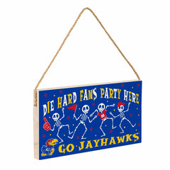University of Kansas Halloween Wood Wall Sign, 6x11 - Collegiate Home