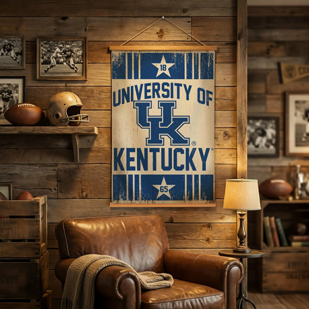 University of Kentucky, Canvas Wall Tapestry, Medium, 36x24 - Collegiate Home