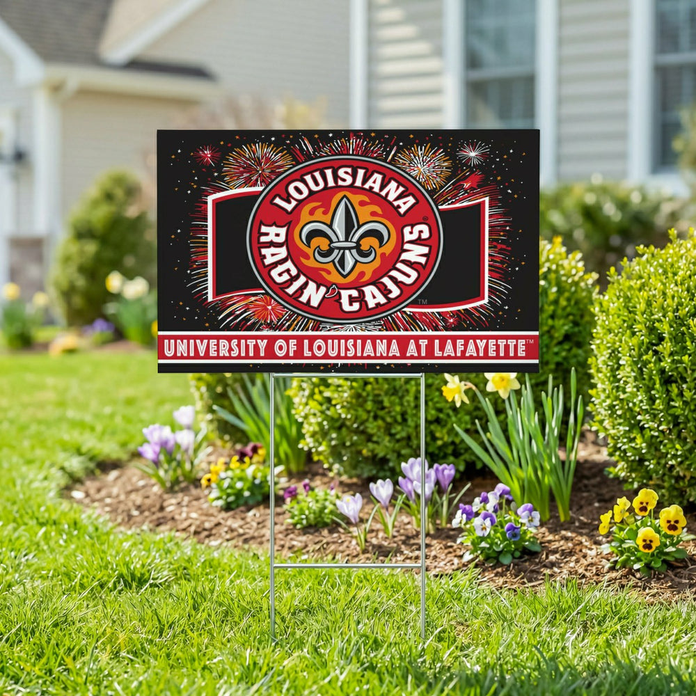 University of Louisiana at Lafayette Yard Sign, Patriotic - Collegiate Home