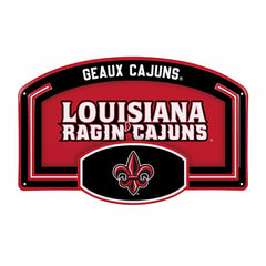 University of Louisiana at Lafayette USA Embossed Steel Wall Sign, 11" - Collegiate Home