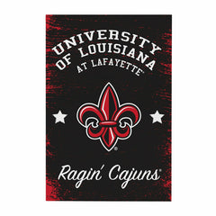 Louisiana at Lafayette University Wood Wall Sign, 16x24 - Collegiate Home