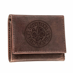 University of Louisiana at Lafayette, Tri-Fold Wallet, Brown, CH, 100% - Collegiate Home
