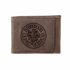 Front Pocket Wallet w/ RFID Blocking, University of Louisana at Lafaye - Collegiate Home