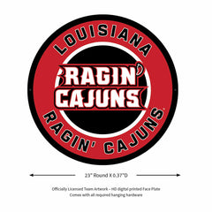 LED Wall Decor, Round, University of Louisiana-Lafayette - Collegiate Home