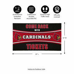 28" x 16" PVC Trapper Mat, Come Back with Tickets, University of Louis - Collegiate