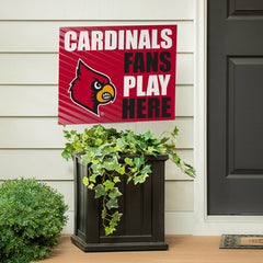 University of Louisville Coroplast Yard Sign "Fans Play Here" - Collegiate Home