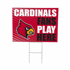 University of Louisville Coroplast Yard Sign "Fans Play Here" - Collegiate Home