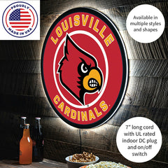 LED Wall Decor, Round, University of Louisville - Collegiate Home