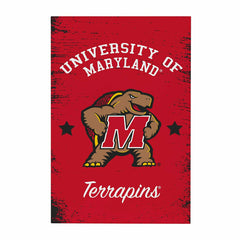 University of Maryland Wood Wall Sign, 16x24 - Collegiate Home