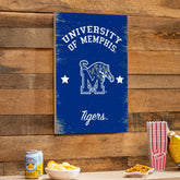 University of Memphis Wood Wall Sign, 16x24 - Collegiate Home