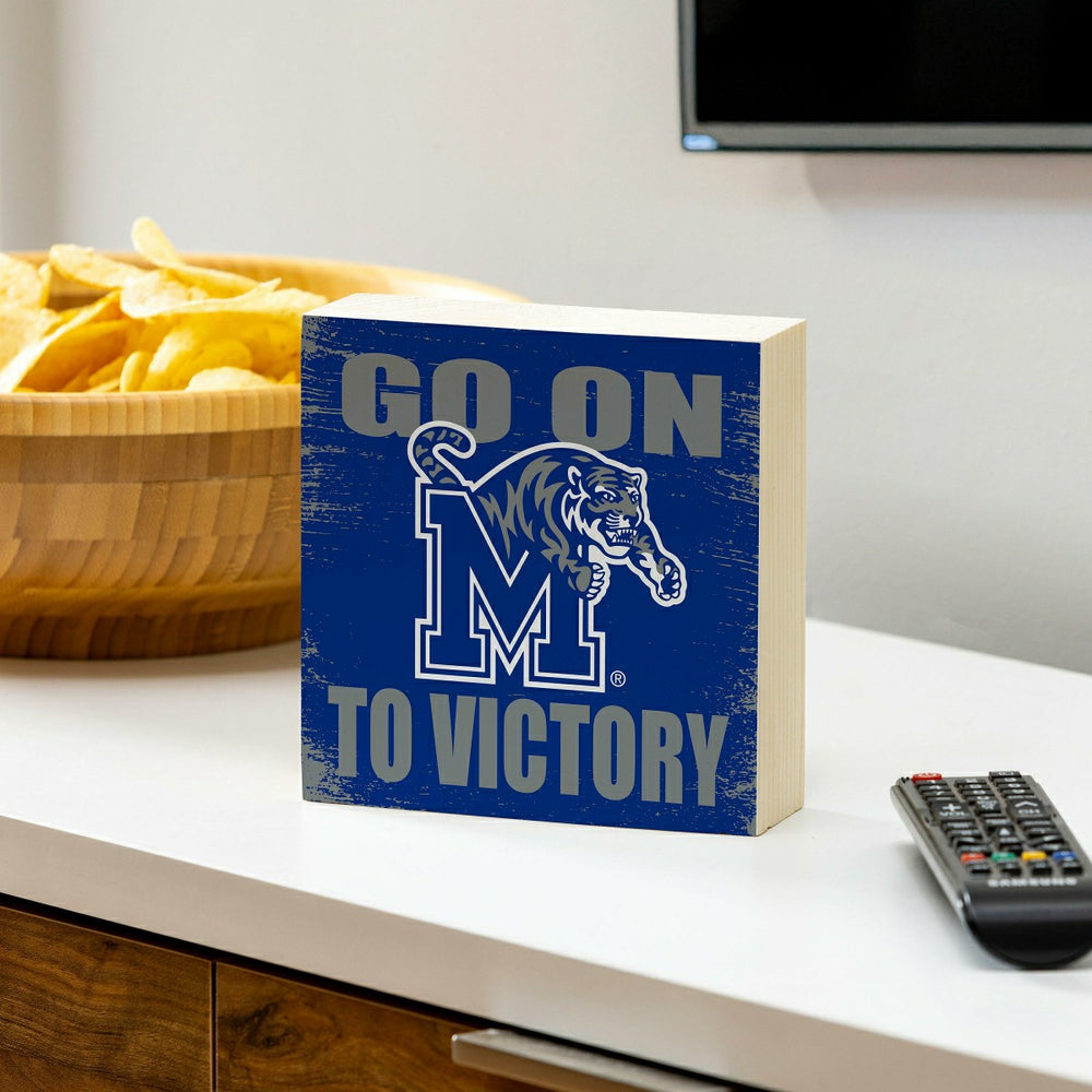 University of Memphis Plock, Down Home Fans, 6x6 - Collegiate Home