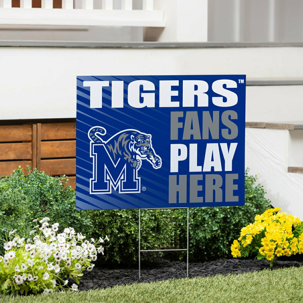 University of Memphis Coroplast Yard Sign "Fans Play Here" - Collegiate Home