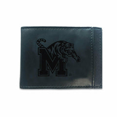 Front Pocket Wallet w/ RFID Blocking, University of Memphis, Black - Collegiate Home