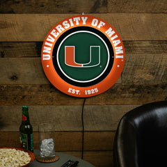 University of Miami, Metal Lite, Round - Collegiate