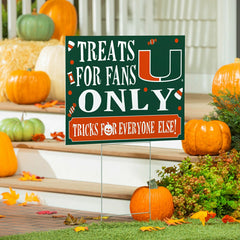 University of Miami Yard Sign, Halloween Treats for Fans - Collegiate Home