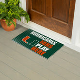 University of Miami Fan Mat, 28"x16" - Collegiate