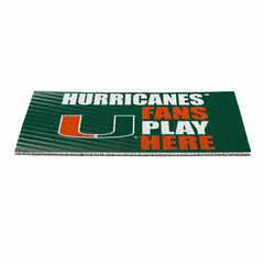 University of Miami Fan Mat, 28"x16" - Collegiate
