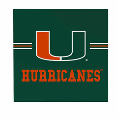 University of Miami Wood Wall Sign, 12x12 - Collegiate Home