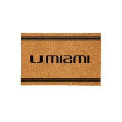 University of Miami Large One Color Coir Mat, 36"x24" - Collegiate