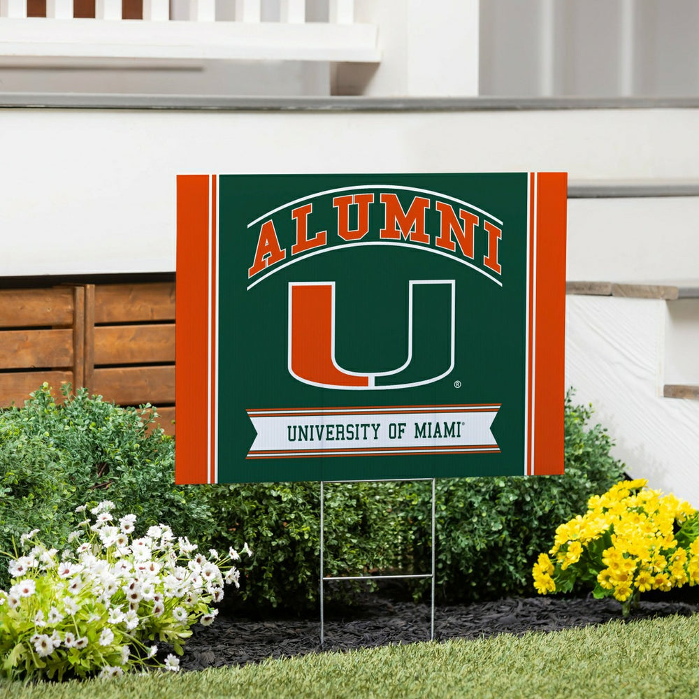 University of Miami Coroplast Yard Sign Alumni - Collegiate Home