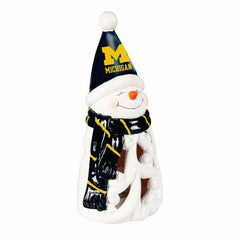 University Of Michigan Snowman LED Statuary, 8" - Collegiate Home