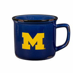 University Of Michigan Ceramic Camp Cup with Enamel Finish, 14oz - Collegiate Home
