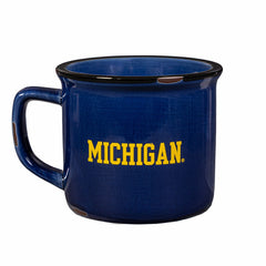 University Of Michigan Ceramic Camp Cup with Enamel Finish, 14oz - Collegiate Home