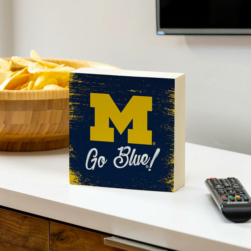 University Of Michigan Plock, Down Home Fans, 6x6 - Collegiate Home