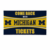 28" x 16" PVC Trapper Mat, Come Back with Tickets, University Of Michi - Collegiate