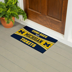 28" x 16" PVC Trapper Mat, Come Back with Tickets, University Of Michi - Collegiate