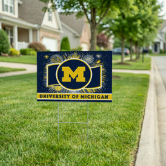 University Of Michigan Yard Sign, Patriotic - Collegiate Home