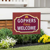 University of Minnesota Coroplast Yard Sign, "Fans Welcome" - Collegiate Home