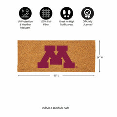 University of Minnesota Extra Large Full Color Coir Mat, 60"x24" - Collegiate