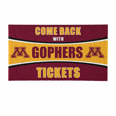 28" x 16" PVC Trapper Mat, Come Back with Tickets, University of Minne - Collegiate