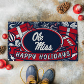 University of Mississippi Holiday PVC Mat, 28"x16" - Collegiate