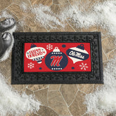 University of Mississippi Holiday Flocked Coir Sassafras Switch Mat, 2 - Collegiate