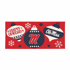 University of Mississippi Holiday Flocked Coir Sassafras Switch Mat, 2 - Collegiate